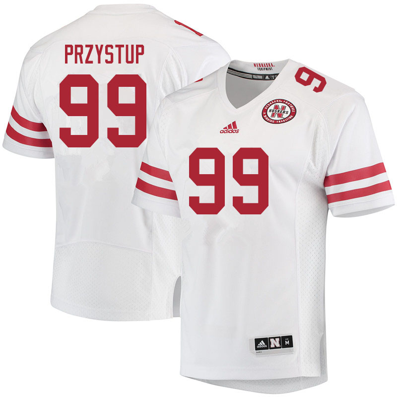 Women #99 William Przystup Nebraska Cornhuskers College Football Jerseys Sale-White